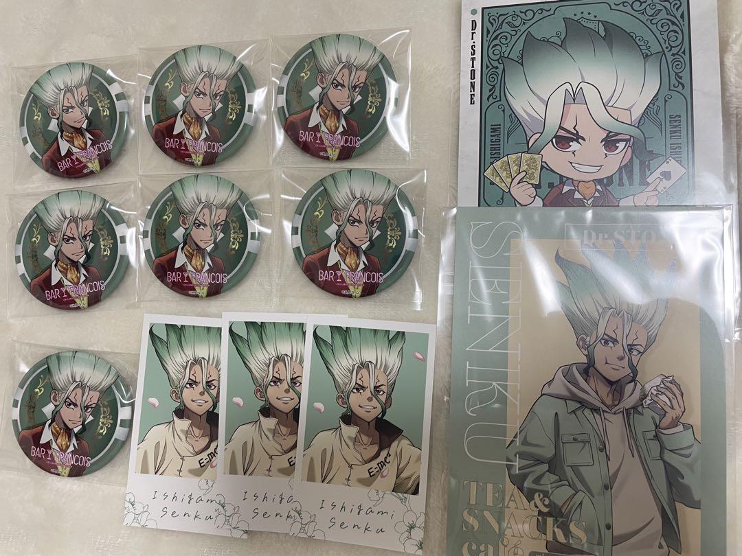 千空　缶バッジ　バーフランソワ　AMOCAFE　推しカフェ　Dr.STONE
