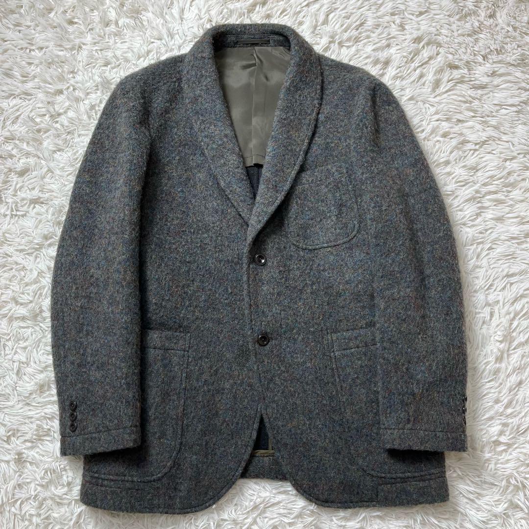 【激安通販 オンラインショップ】 J.PRESS 美品 テーラードジャケット L アンコン仕立て グレー ウール ジャケット・アウター
