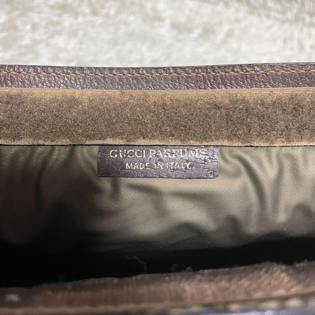 良品 GUCCI クラッチバッグ シェリーライン ブラウン セカンドバッグ
