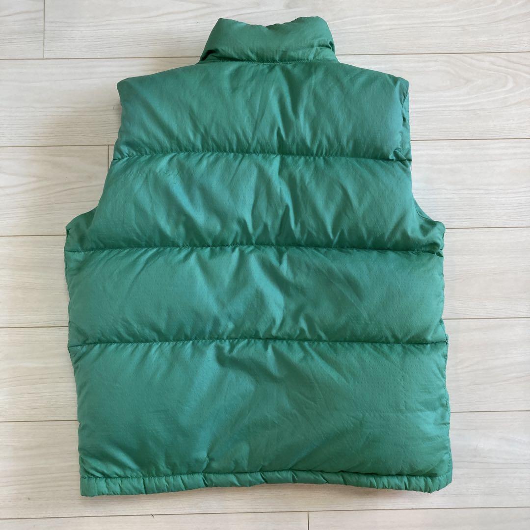 70's THE NORTH FACE 茶タグ　ダウンベスト緑　Ｌサイズ