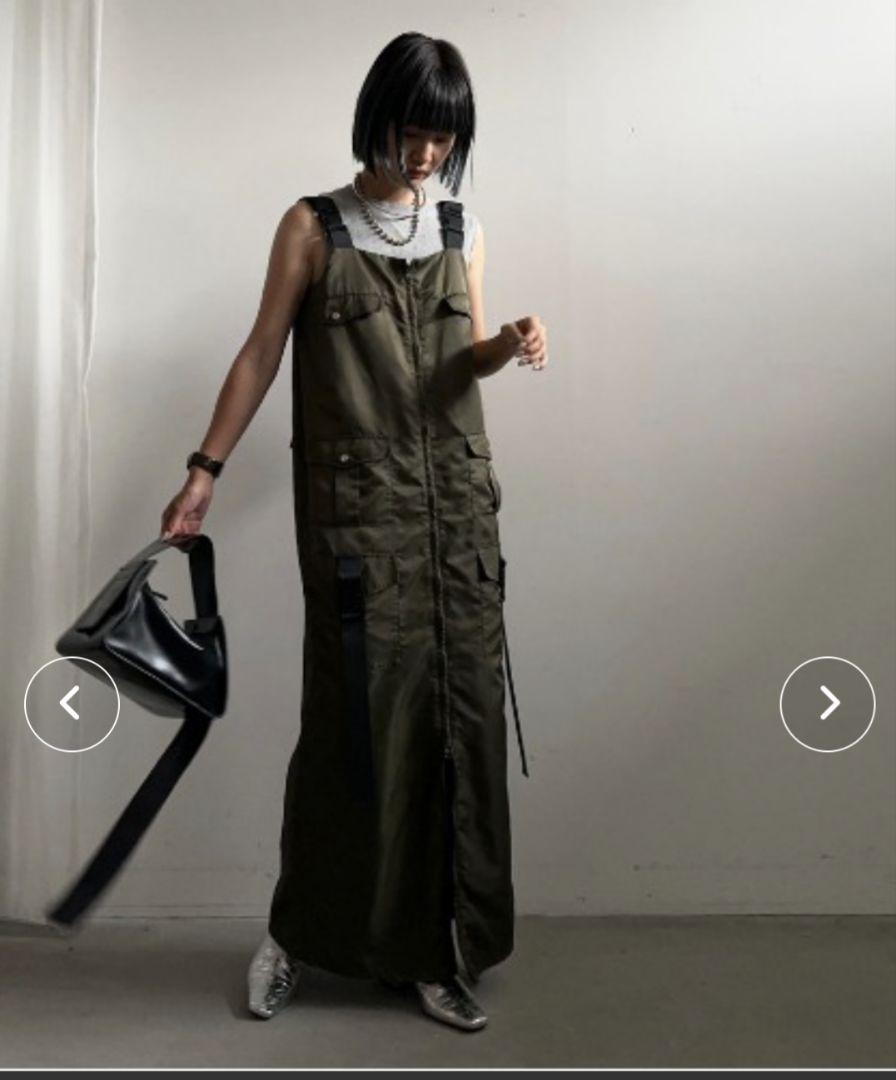 Ameri（アメリ）の「MILITARY WORK I LINE DRESS（ワンピース
