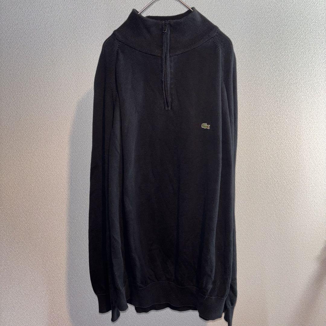 LACOSTE ラコステ 黒色 ブラック ハーフジップ ニットセーター