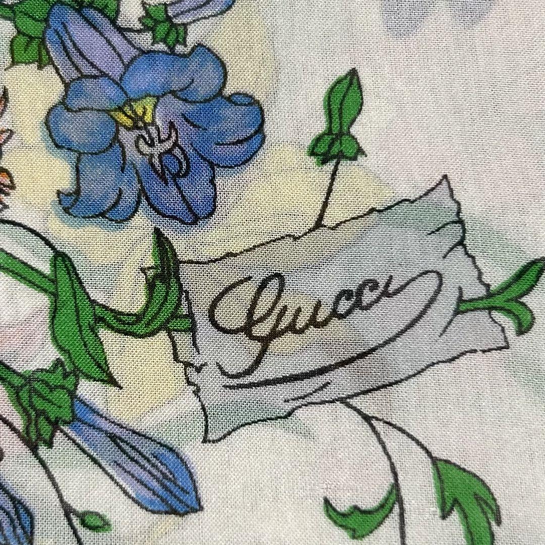 グッチ gucci 花 昆虫 スカーフ ストール マフラー - メルカリ