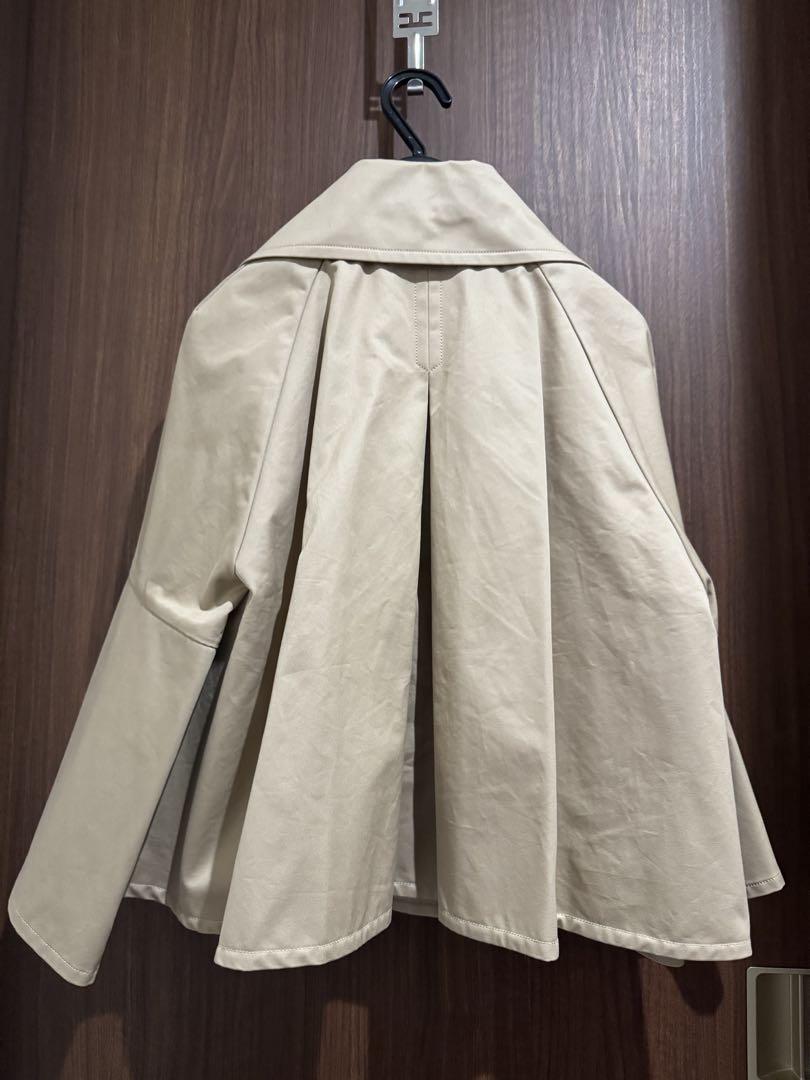 美品yoriコットンショートトレンチコート　ベージュ