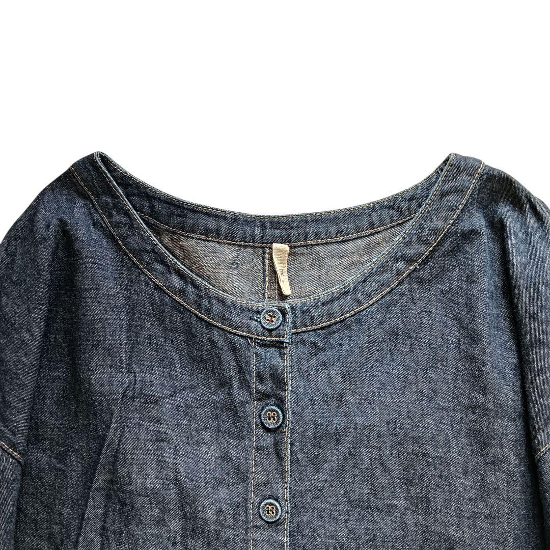 美品✨️ 根々 群言堂 デニム ワンピース 石見銀山生活文化研究所 日本製✨️