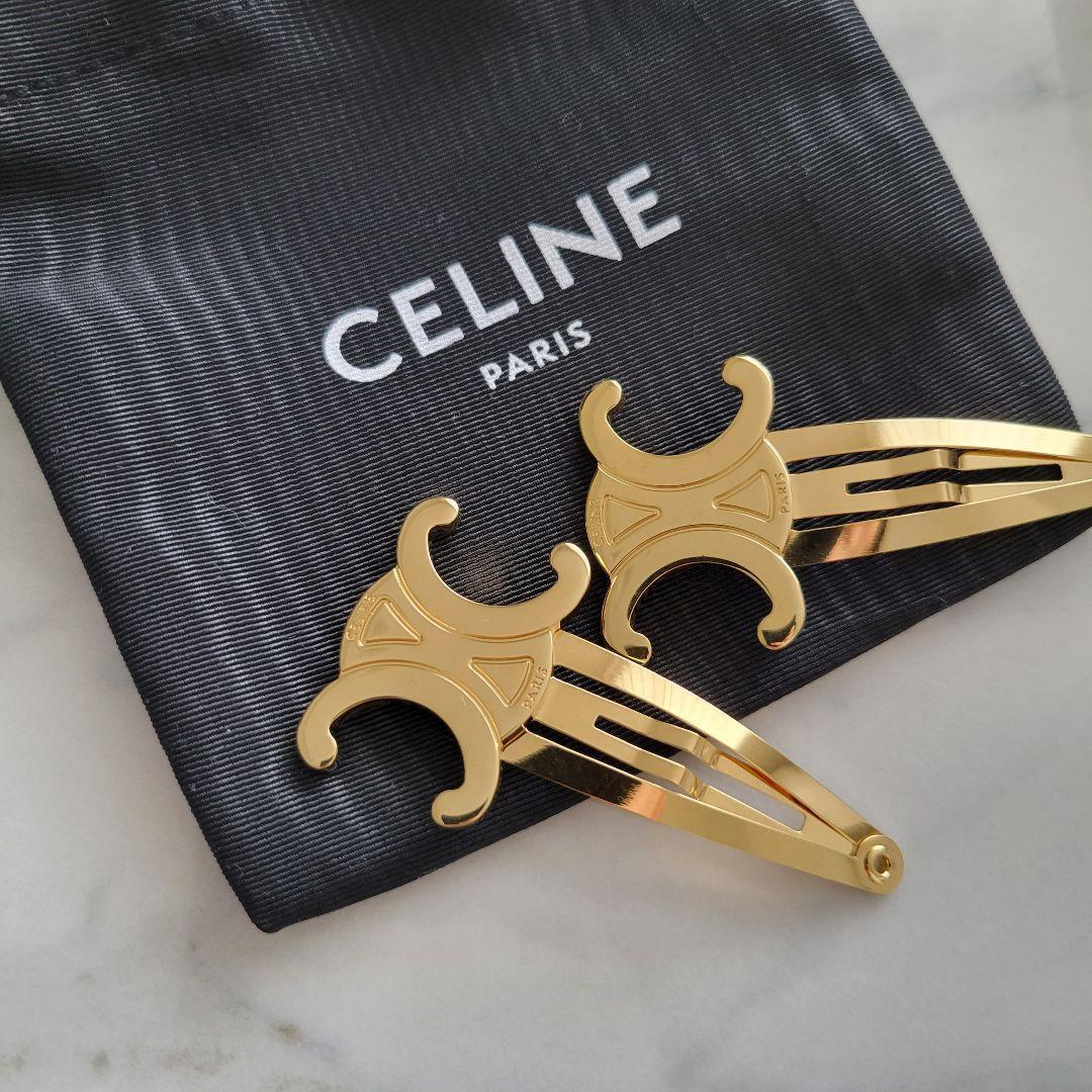 ★新品未使用★CELINE セリーヌ トリンフ スナップヘアクリップ