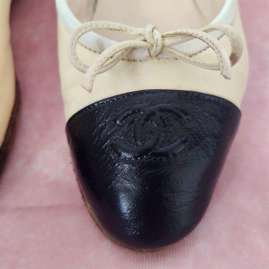 CHANEL【シャネル】ココマーク♡リボン バレリーナ フラットシューズ