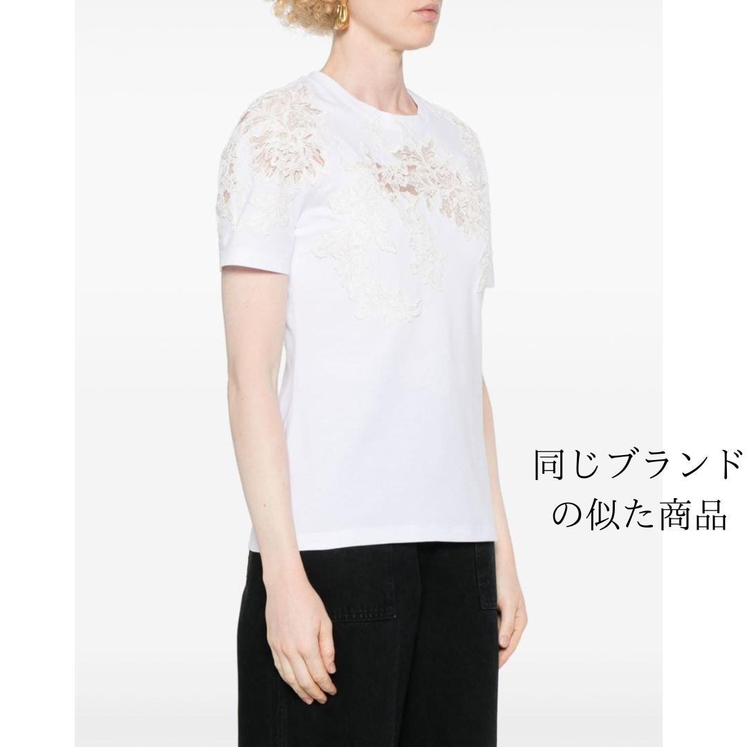 エルマンノ・シェルヴィーノ　レース付き白Tシャツ　美品　５万程　透け感　イタリア