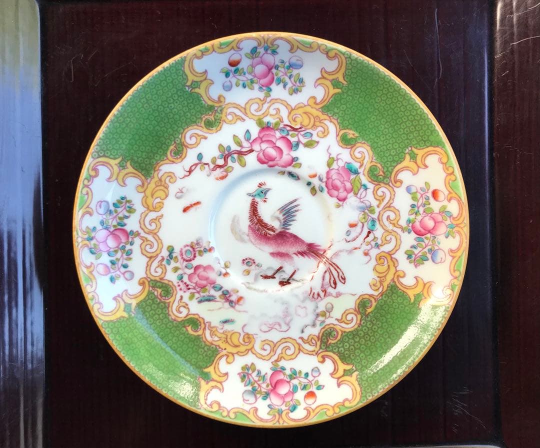 アンティーク】ミントンコカトリスグリーン約23cmプレート3枚セット