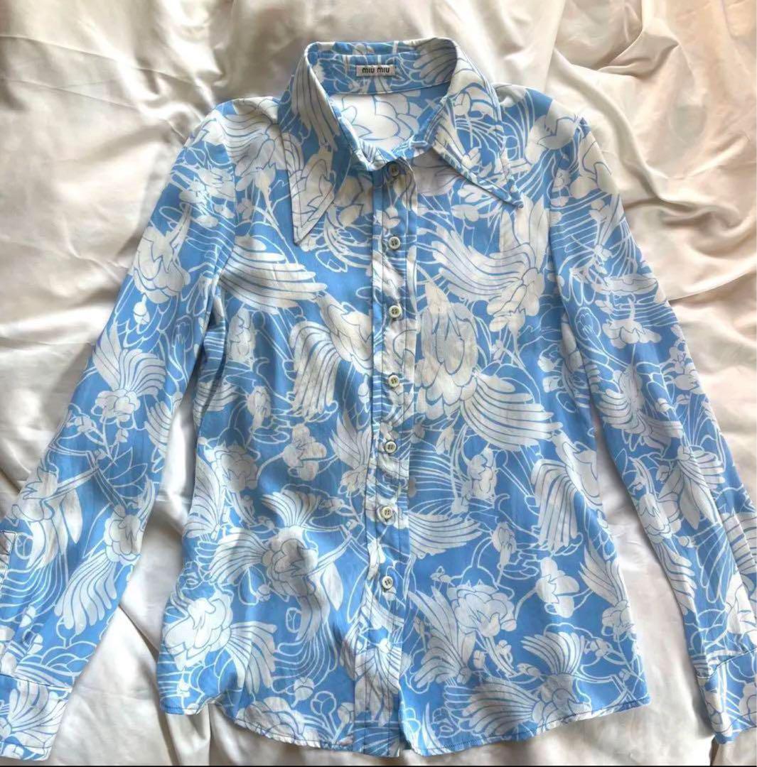 miumiu シルクシャツ