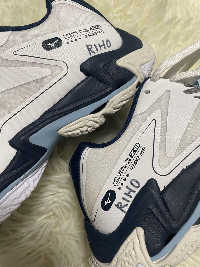 【値下げ】Mizuno 23.5 バレーボールシューズ ホワイト/ネイビー