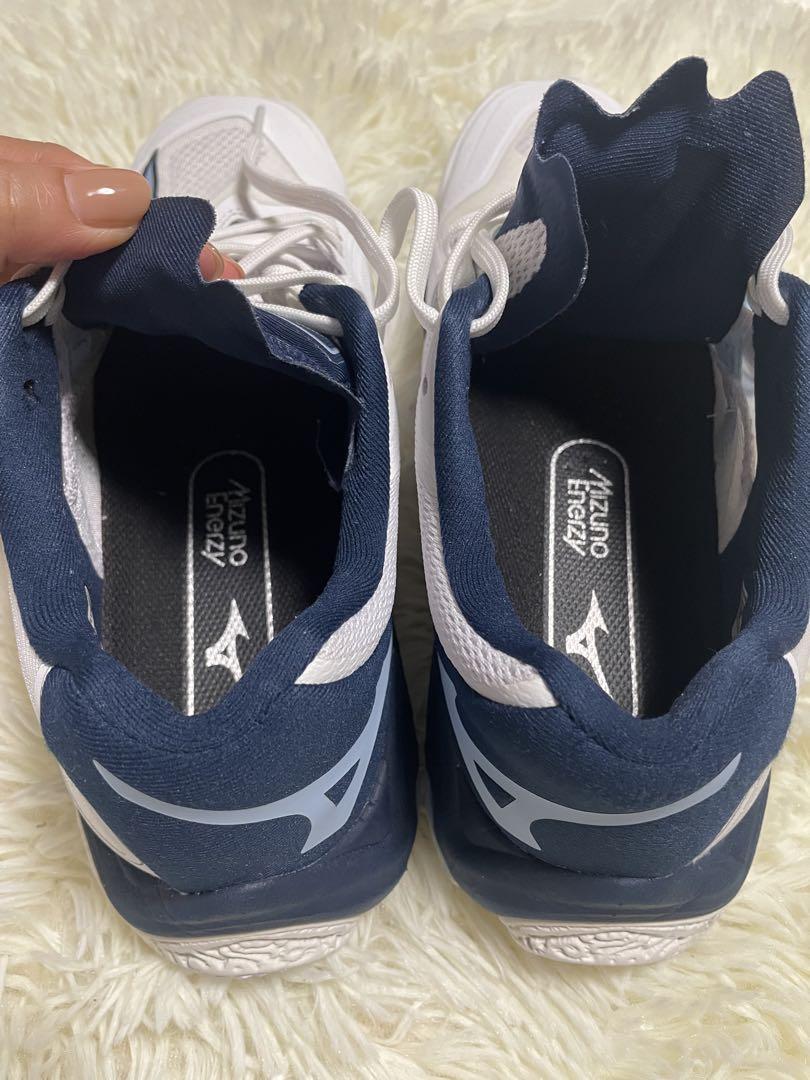 【値下げ】Mizuno 23.5 バレーボールシューズ ホワイト/ネイビー
