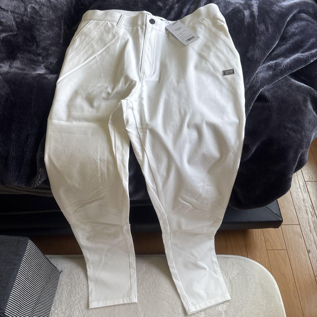 SY32 ホワイト ゴルフパンツXXL