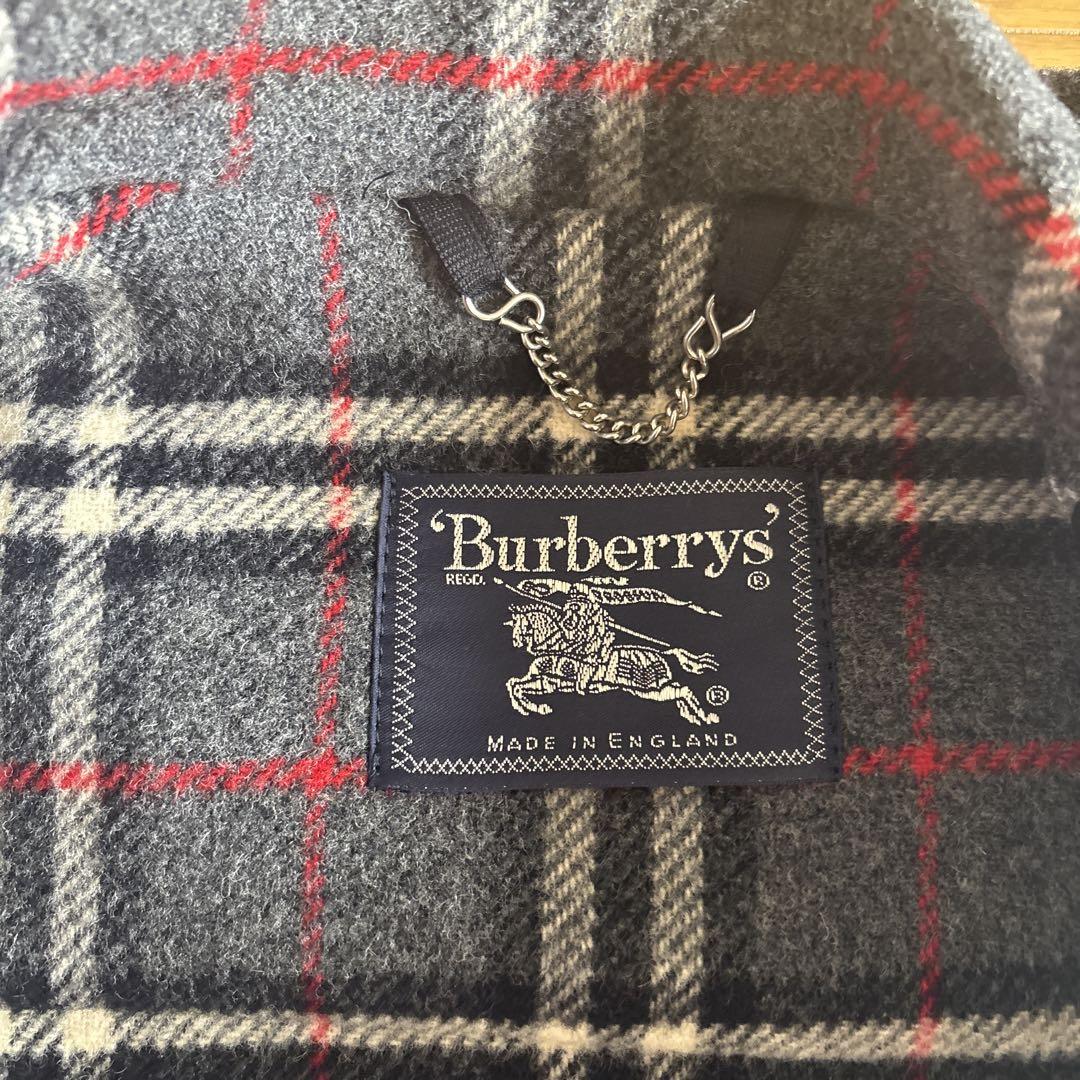 バーバリーBurberry グレー フード付きダッフルコート