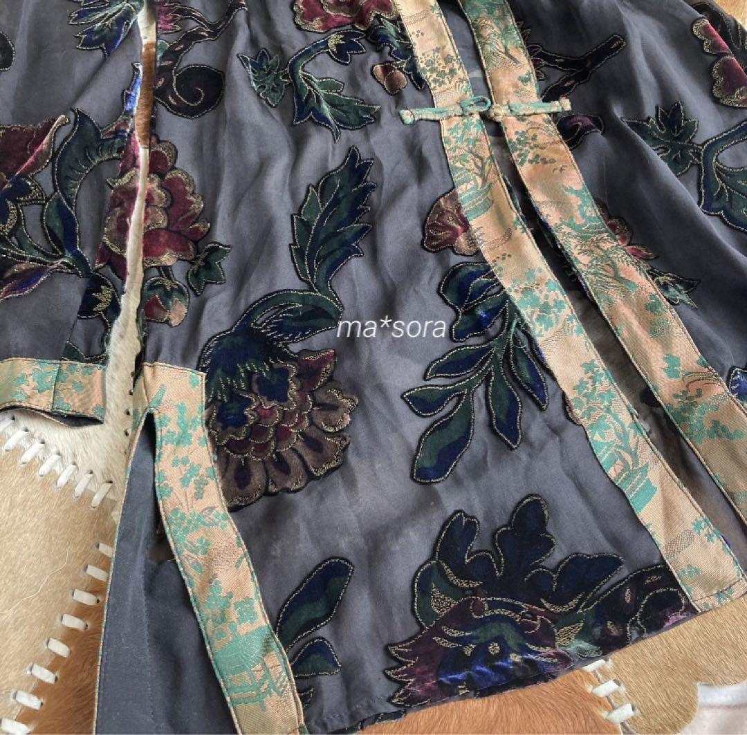 vintage シアー ベロア チャイナ トップス jantiques toro