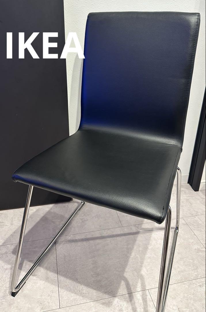 IKEA イケア VOLFGANG ダイニングチェア クロムメッキ 椅子