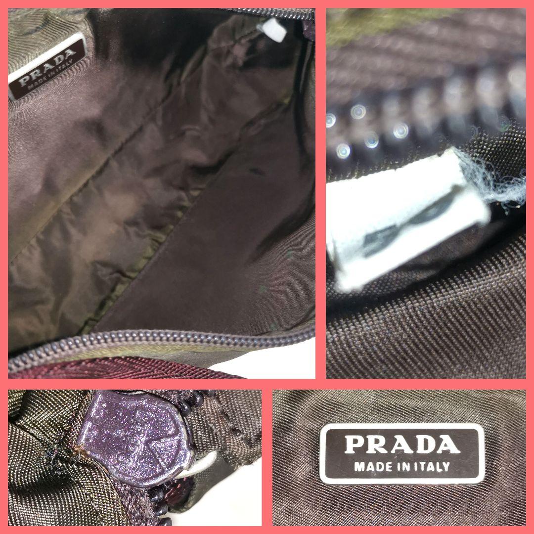 良品】プラダPRADAアクセサリーポーチ ハンドバッグ イタリア製