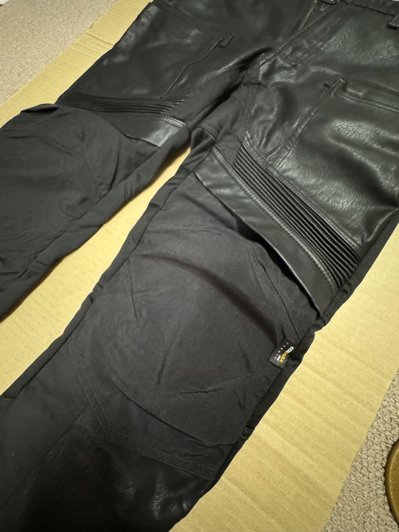 ライダースパンツ　ライディングパンツ　合皮　ブラック　黒　貴重3L ワークマン