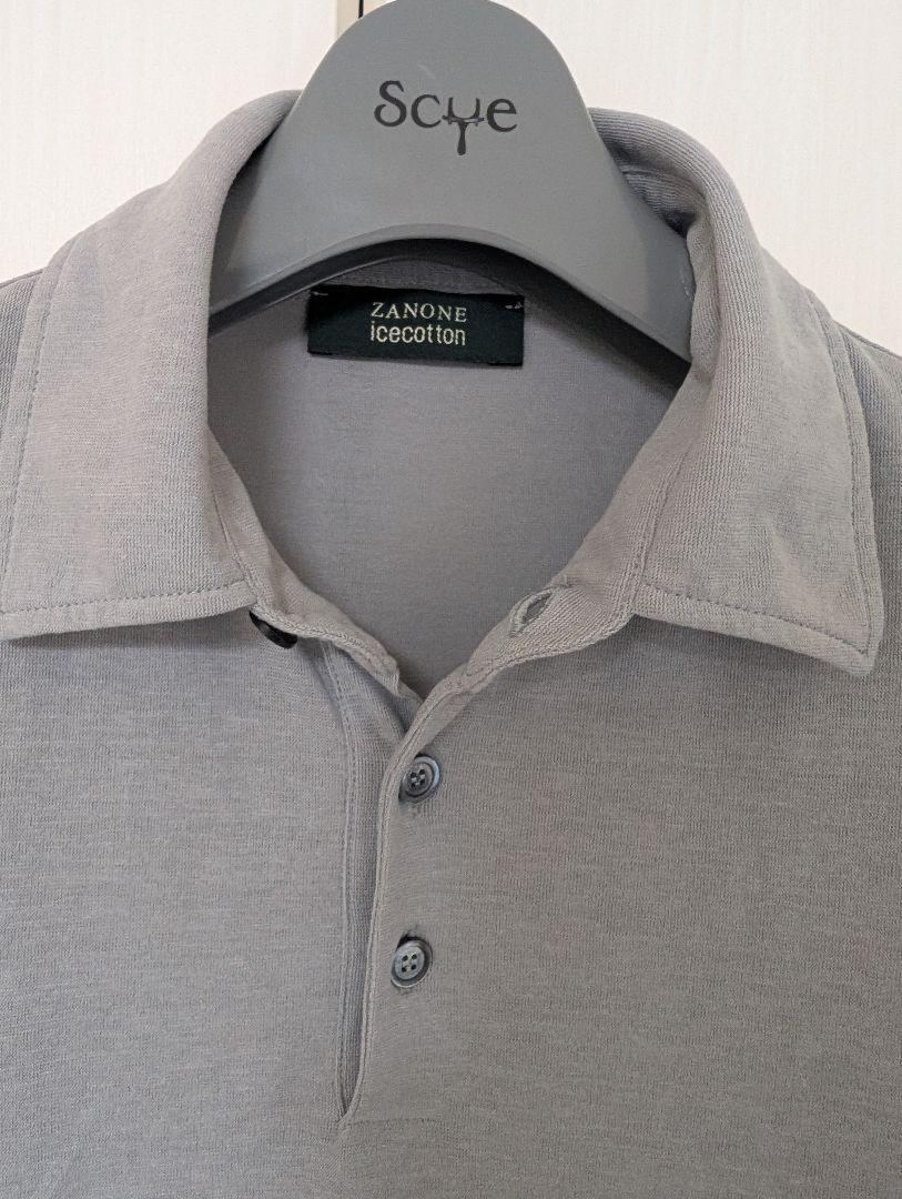 【極美品】ZANONE ザノーネ アイスコットン ポロシャツ 46サイズ 極美品】ZANONE ザノーネ アイスコットン ポロシャツ 46サイズ