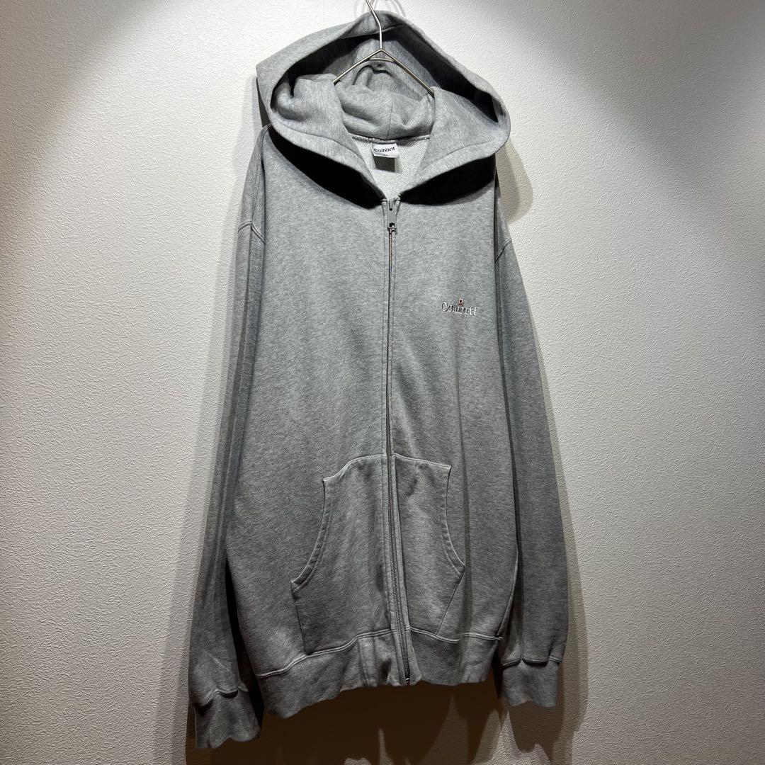 【US規格】希少 Carhartt ジップパーカー ビッグシルエット グレーXL
