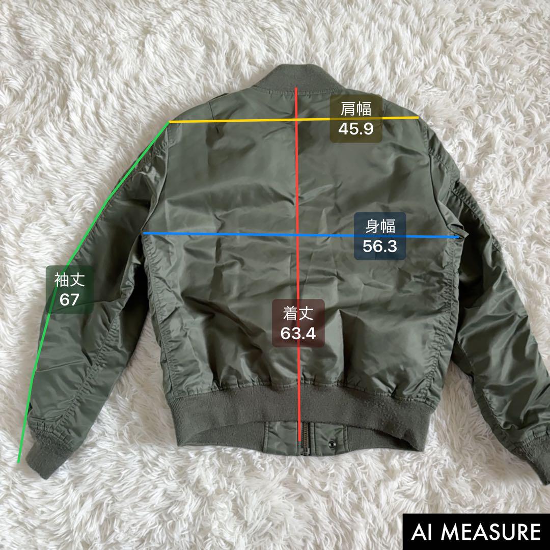 美品✨アヴィレックス MA-1 フライトジャケット ブルゾン　Lサイズ　カーキ