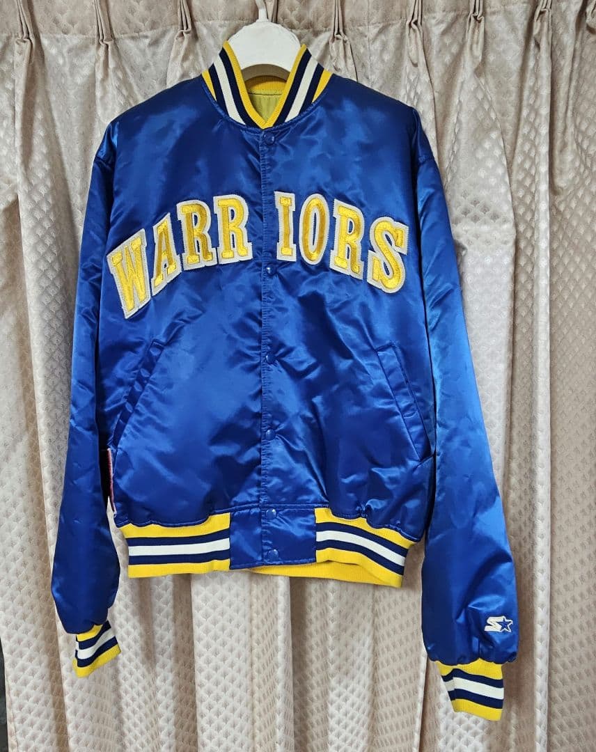 WARRIORS ボンバージャケット 青 L