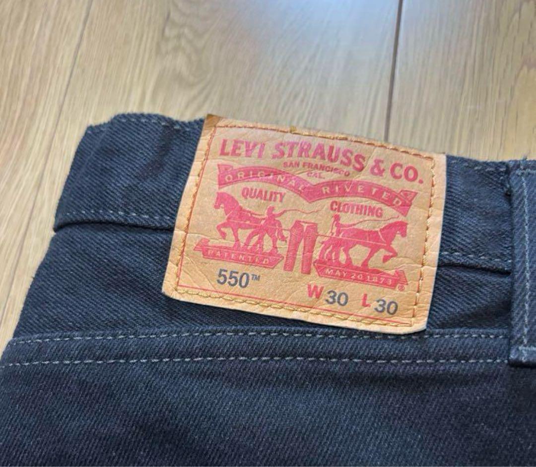美品Levi's 550 ブラックデニムパンツ W30 L30