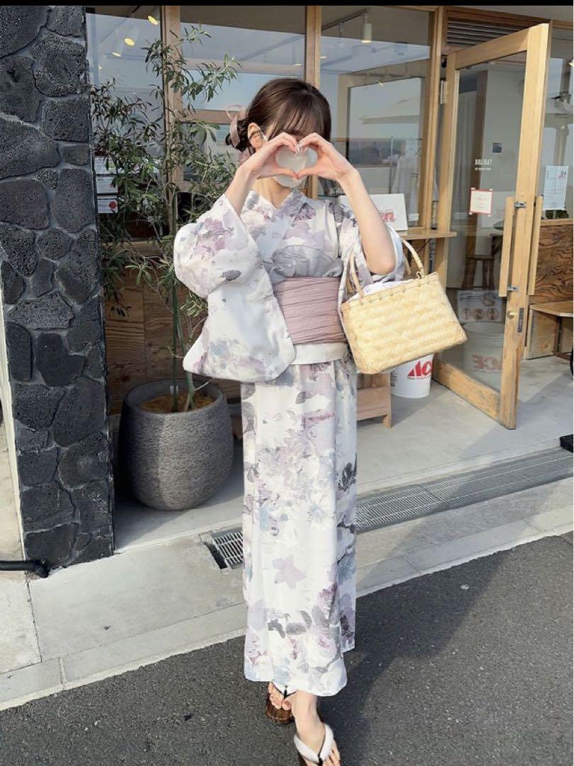 【新品未使用】GRL／グレイル　3点セット2Way花柄セパレート浴衣