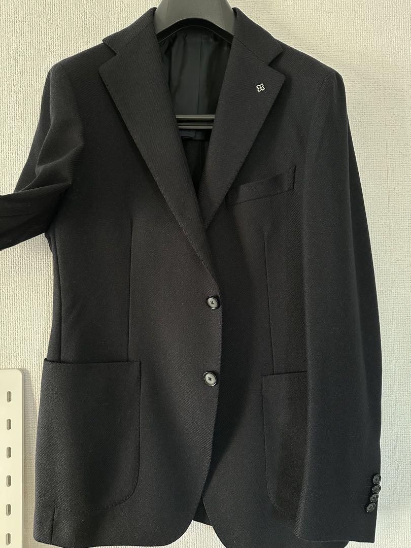 メンズ　ジャケット&パンツ　ジャケット・紺色　パンツ・グレー