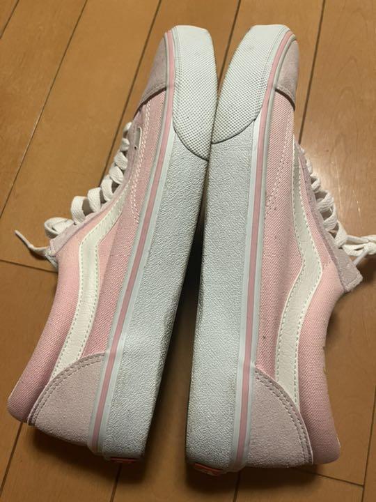 バンズ　オールドスクール　ピンク　ホワイト　27 美品