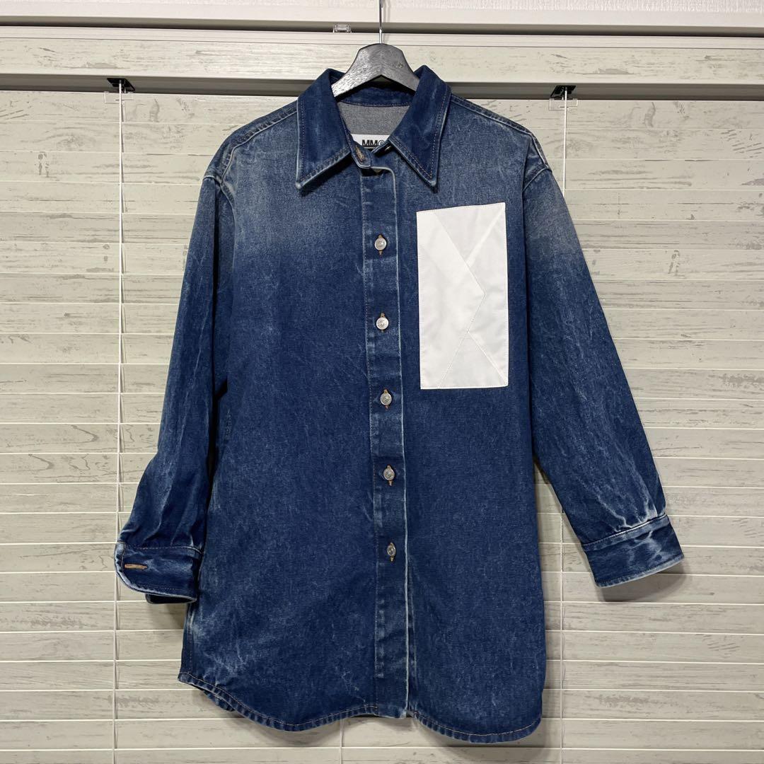 MM6 Maison Marglela デニムシャツシャツ/ブラウス(七分/長袖)