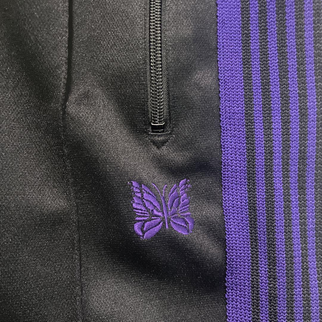 Needles(美品)トラックパンツ 超人気商品 黒×紫