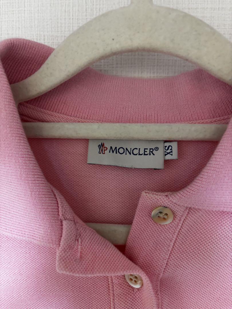 MONCLERピンク ニット 半袖 シルバー