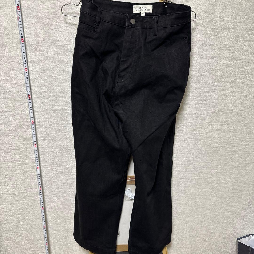 STUDIO NICHOLSON ブラック チノパン S