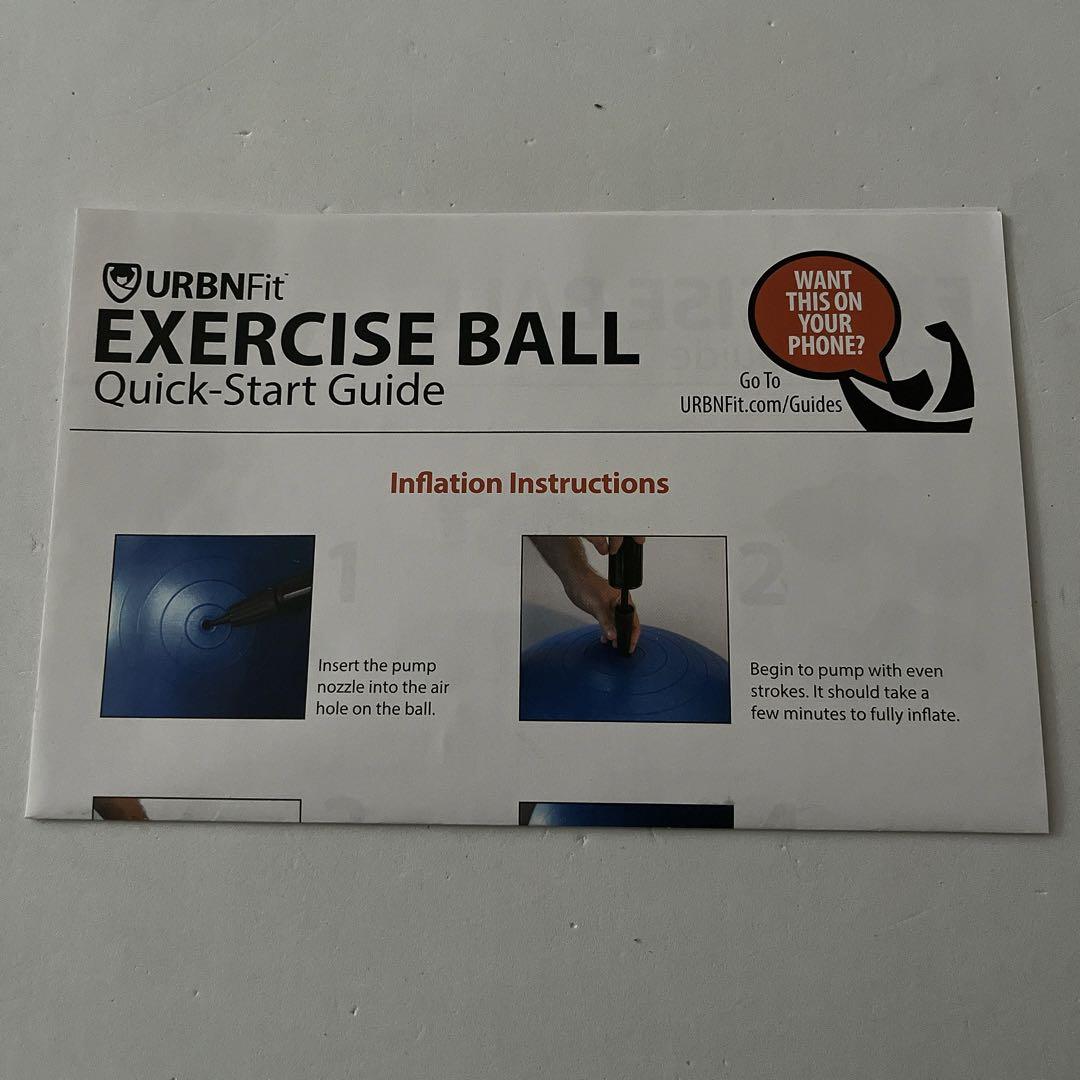 URBNFit エクササイズボール 65cm ブルー バランスボール