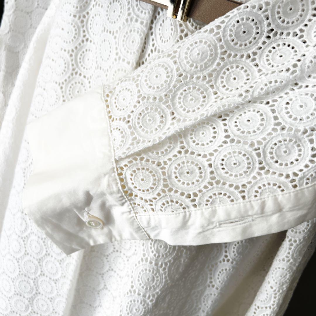 格安　サルバトーレフェラガモ 刺繍　お花　カットワーク ワンピース　ベルト付