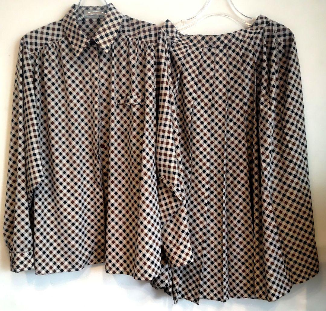 Aquascutum ブラウス スカート セットアップ M　フランス製