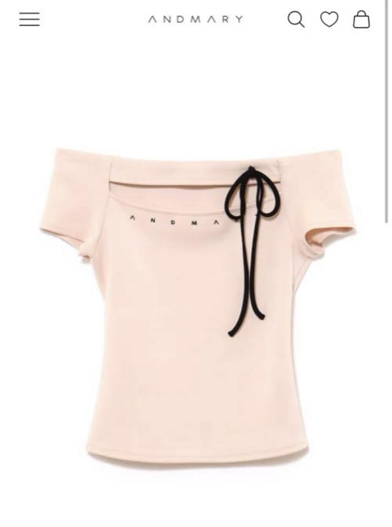 andmary Dada ribbon tops ピンク
