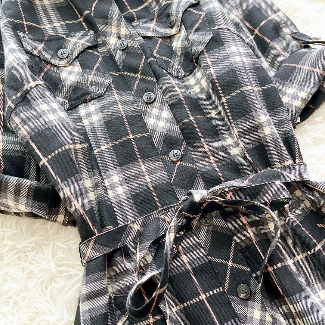 美品】バーバリーブルーレーベル シャツワンピース ノバチェック