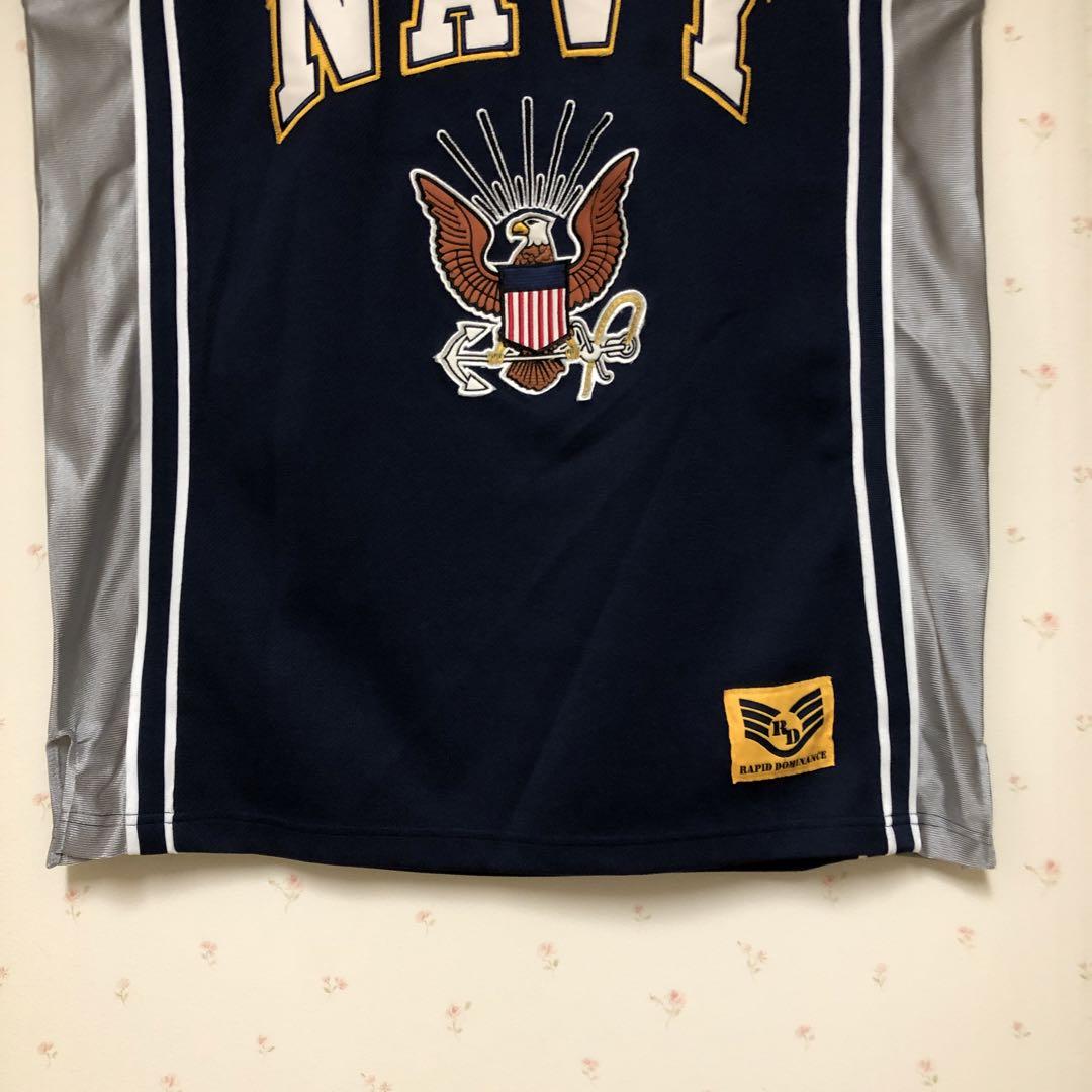 RAPID DOMINANCE NAVY バスケ ジャージ　バスケシャツ　L