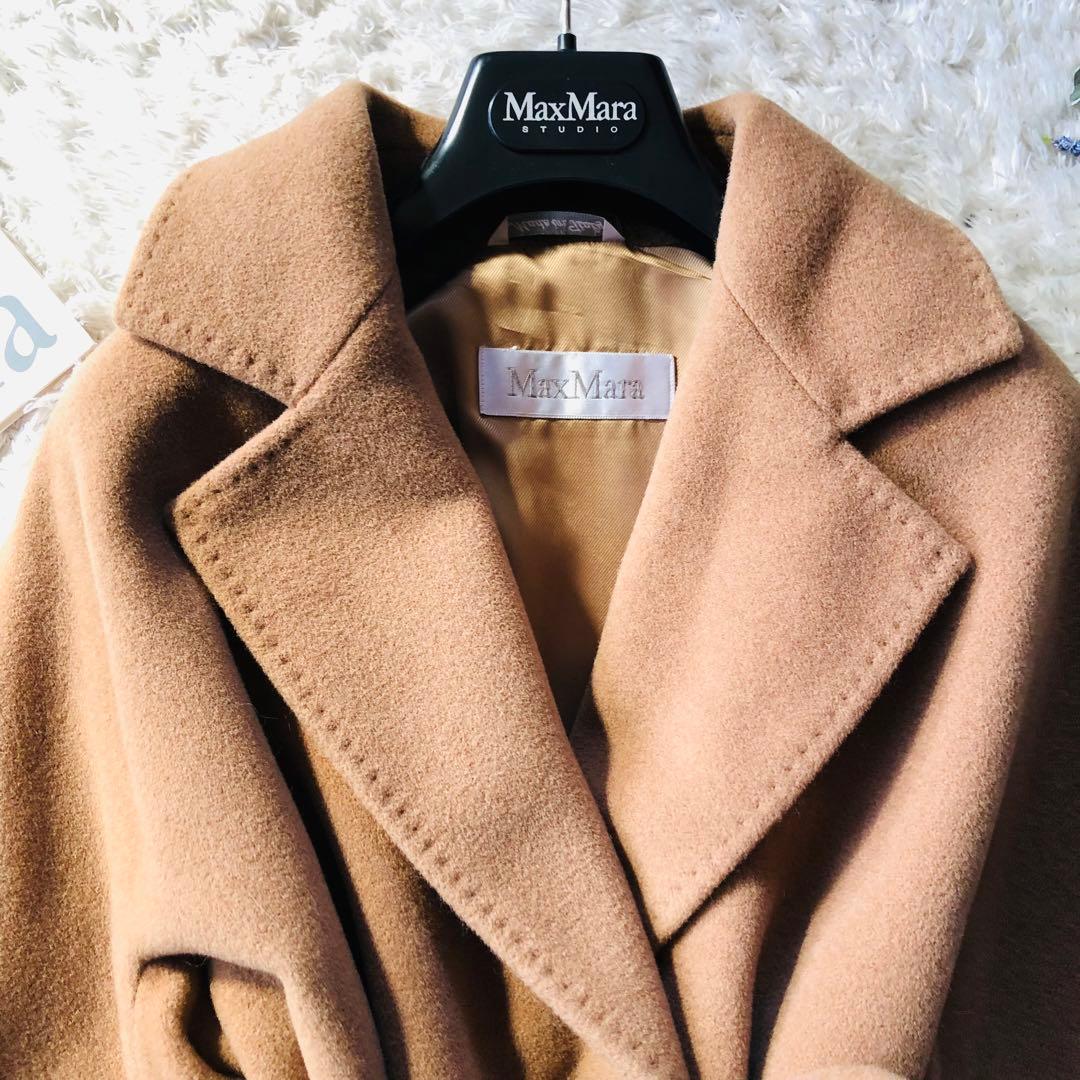 美品✨マックスマーラ マニュエラコート キャメル100% 女優襟 白タグ 40 美品✨マックスマーラ マニュエラコート キャメル100% 女優襟 白タグ 40