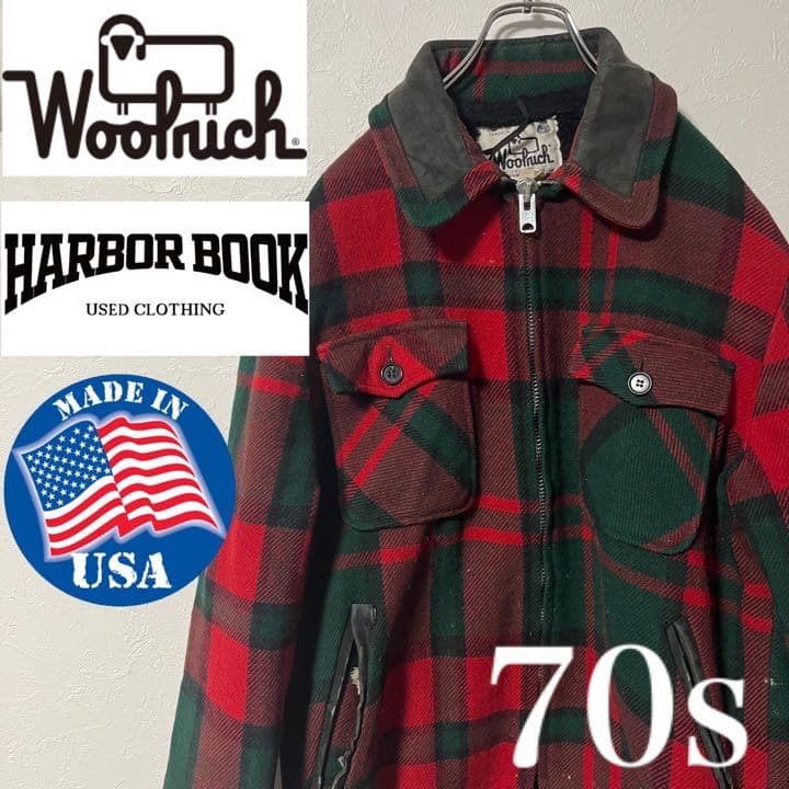 国内外の人気が集結 70s Woolrich ウール チェック cpo ジャケット