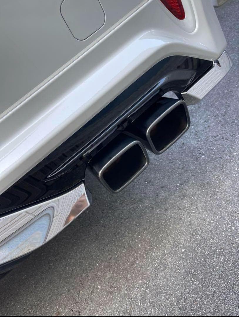 アルファード40に合う マフラーカッター ダブルスクエア ブラック アルファード40に合う マフラーカッター ダブルスクエア ブラック