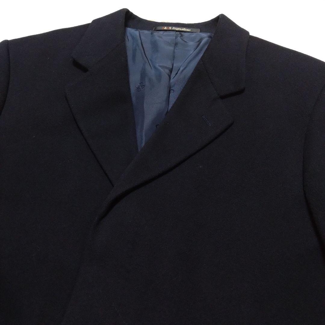 【美品】ダックス チェスターコート カシミア100% ロング XLサイズ 黒
