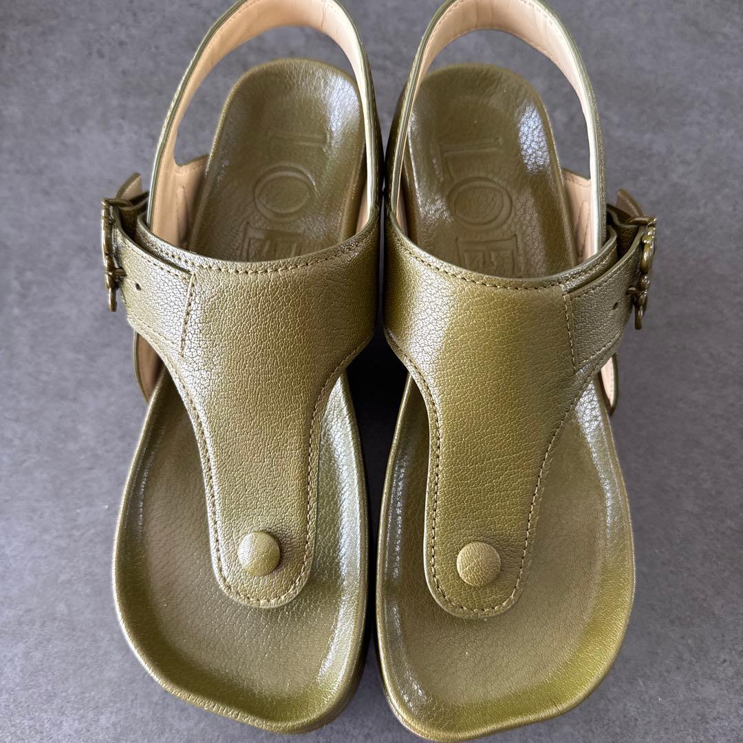 LOEWE オリーブグリーン サンダル
