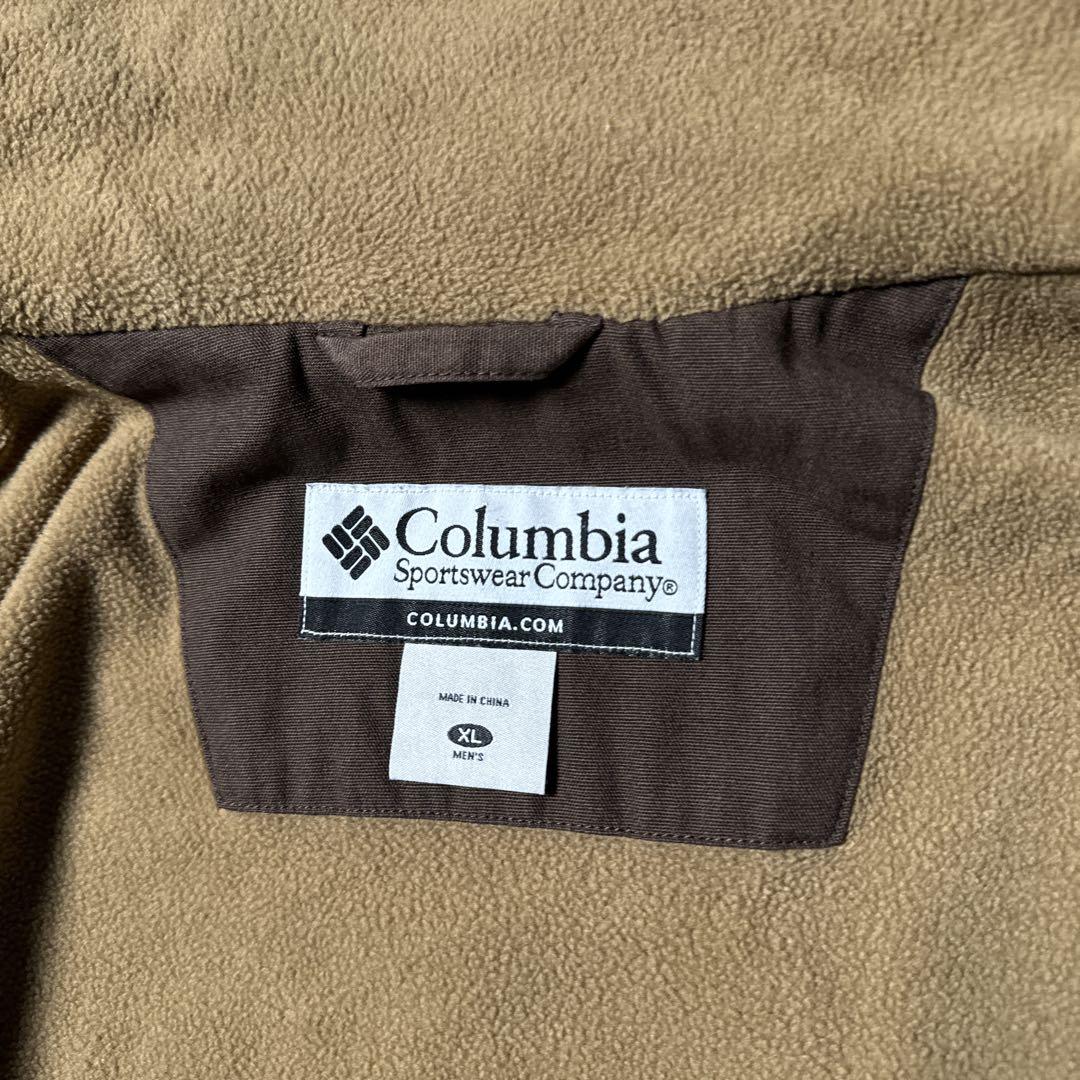 古着Columbia茶ウォームアップジャケット