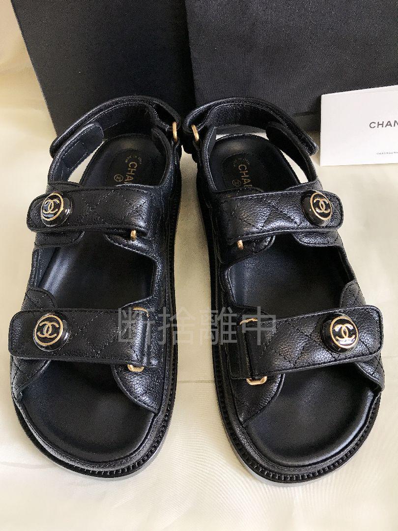 CHANELシャネルスポーツサンダル キャビアスキン