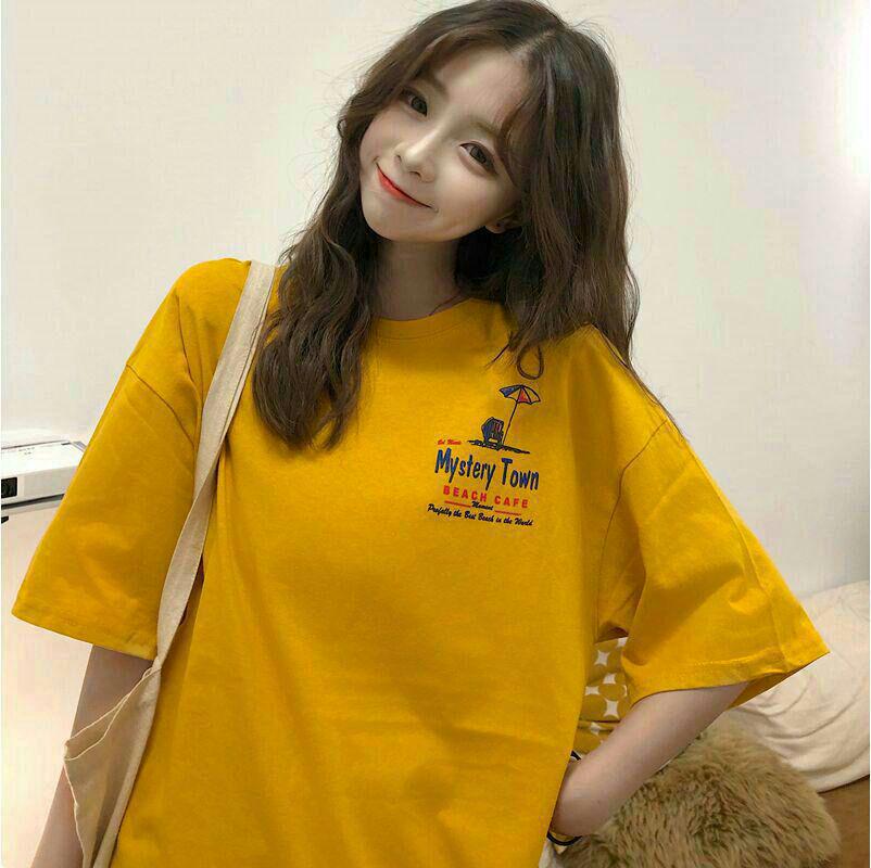 半袖Tシャツ女性の夏服、ゆったり、原宿、復古、上着 半袖Tシャツ女性の夏服、ゆったり、原宿、復古、上着
