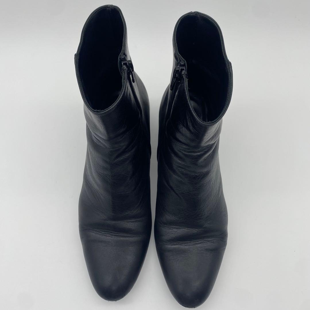 FABIO RUSCONI レザーサイドジップブーツ 黒 39 ヒール4.5cm FABIO RUSCONI レザーサイドジップブーツ 黒 39 ヒール4.5cm