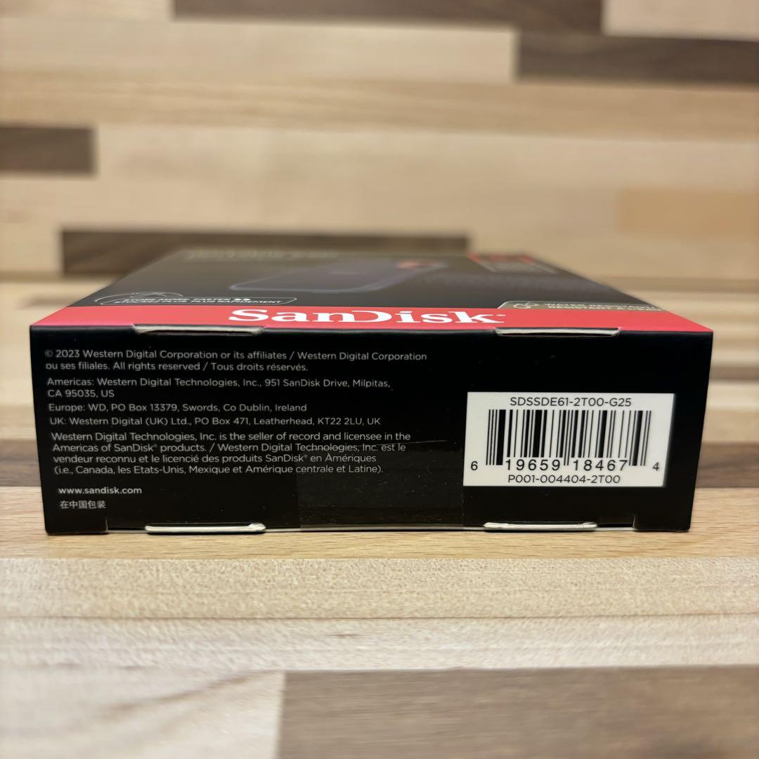 外付けハードディスク・ドライブ NEW 2TB SanDisk Extreme Portable SSD V2